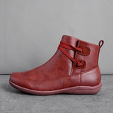 Geflochtener Riemen Flache  Stiefelette