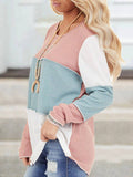 Farbe Block Sweatshirts Supersüß