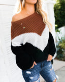 Lässiger Farbblock Pullover