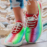 Bunt Paillette Schnürung Sneaker