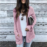 Lässiger langärmliger Pullover Mantel