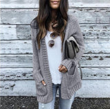 Lässiger langärmliger Pullover Mantel