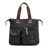 Mit grossem Fassungsvermögen Segeltuch Leder Umhängetasche Crossbody Tasche für Arbeit auf Reisen