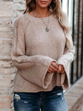 Pullover aus einer weichen Baumwollmischung Weit Ärmeln
