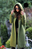 Mittlere Länge Hooded Sweater Jacket