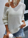 V Ausschnitt Gestrickt Elegant Warm Pullover Shirts