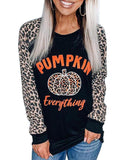 Leopard Langarm T-Shirt