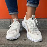Damen Masche Atmungsaktiv Perforierte Sneakers