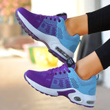 Flyknit Stoff Farbkombination Schnürsneakers Lila Pink