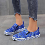 Stoff Muster Schlupf Sneakers Blau Grün Orange