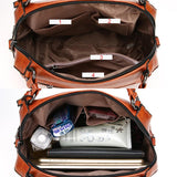 Retro Handtaschen Ledertaschen mit Großen Fassungsvermögen