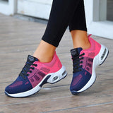 Flyknit Stoff Farbkombination Schnürsneakers Lila Pink