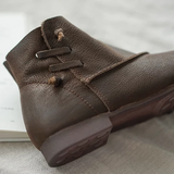 Tägliche Niedrige Stiefelette aus Leder