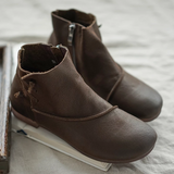 Tägliche Niedrige Stiefelette aus Leder