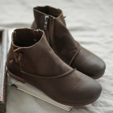 Tägliche Niedrige Stiefelette aus Leder