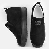Fashion Buchstabe Slip-On Keil Turnschuhe Kunstwildleder Keilabsatz Lässig Turnschuhe