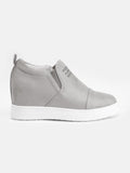 Fashion Buchstabe Slip-On Keil Turnschuhe Kunstwildleder Keilabsatz Lässig Turnschuhe