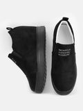 Fashion Buchstabe Slip-On Keil Turnschuhe Kunstwildleder Keilabsatz Lässig Turnschuhe