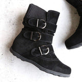 Rutschfeste Stiefel mit tiefem Fersenstrick