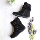 Rutschfeste Stiefel mit tiefem Fersenstrick