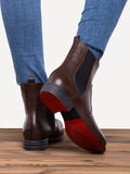 Kurzer Retro-Stiefel für Damen mit niedrigem Absatz