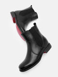 Kurzer Retro-Stiefel für Damen mit niedrigem Absatz