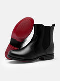 Kurzer Retro-Stiefel für Damen mit niedrigem Absatz