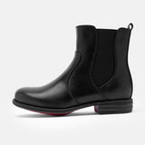 Kurzer Retro-Stiefel für Damen mit niedrigem Absatz