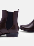 Kurzer Retro-Stiefel für Damen mit niedrigem Absatz