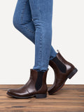 Kurzer Retro-Stiefel für Damen mit niedrigem Absatz