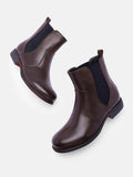 Kurzer Retro-Stiefel für Damen mit niedrigem Absatz