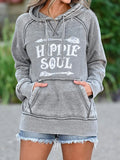 Lässig Kapuze Langarm Buchstabe Sweatshirt