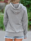 Lässig Kapuze Langarm Buchstabe Sweatshirt