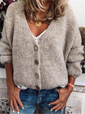 Lässige Baumwollgemische Strickjacke