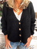 Lässige Baumwollgemische Strickjacke