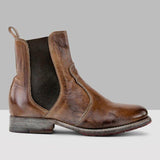 Kurzer Retro-Stiefel für Damen mit niedrigem Absatz