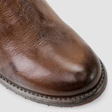 Kurzer Retro-Stiefel für Damen mit niedrigem Absatz