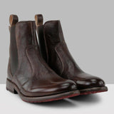 Kurzer Retro-Stiefel für Damen mit niedrigem Absatz