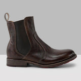 Kurzer Retro-Stiefel für Damen mit niedrigem Absatz