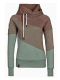 Farbblock Langarm Sweatshirt