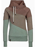 Farbblock Langarm Sweatshirt