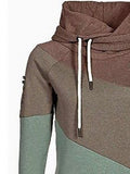 Farbblock Langarm Sweatshirt