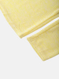 Unifarben T-Shirt aus Baumwolle Langarm Rundhals