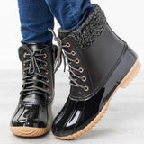 Flache Stiefeletten Fashion Lace-up Casual Martin Stiefel