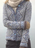 Lässige Geknöpfte Strickjacke