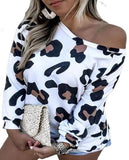 Wie die Abbildung zeigt Lässig Print Langarm Leopard Sweatshirt