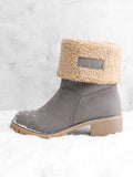 Damen warmes Quadratisch Absätze Schneestiefel