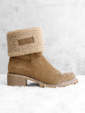 Damen warmes Quadratisch Absätze Schneestiefel