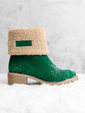 Damen warmes Quadratisch Absätze Schneestiefel