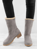 Damen warmes Quadratisch Absätze Schneestiefel